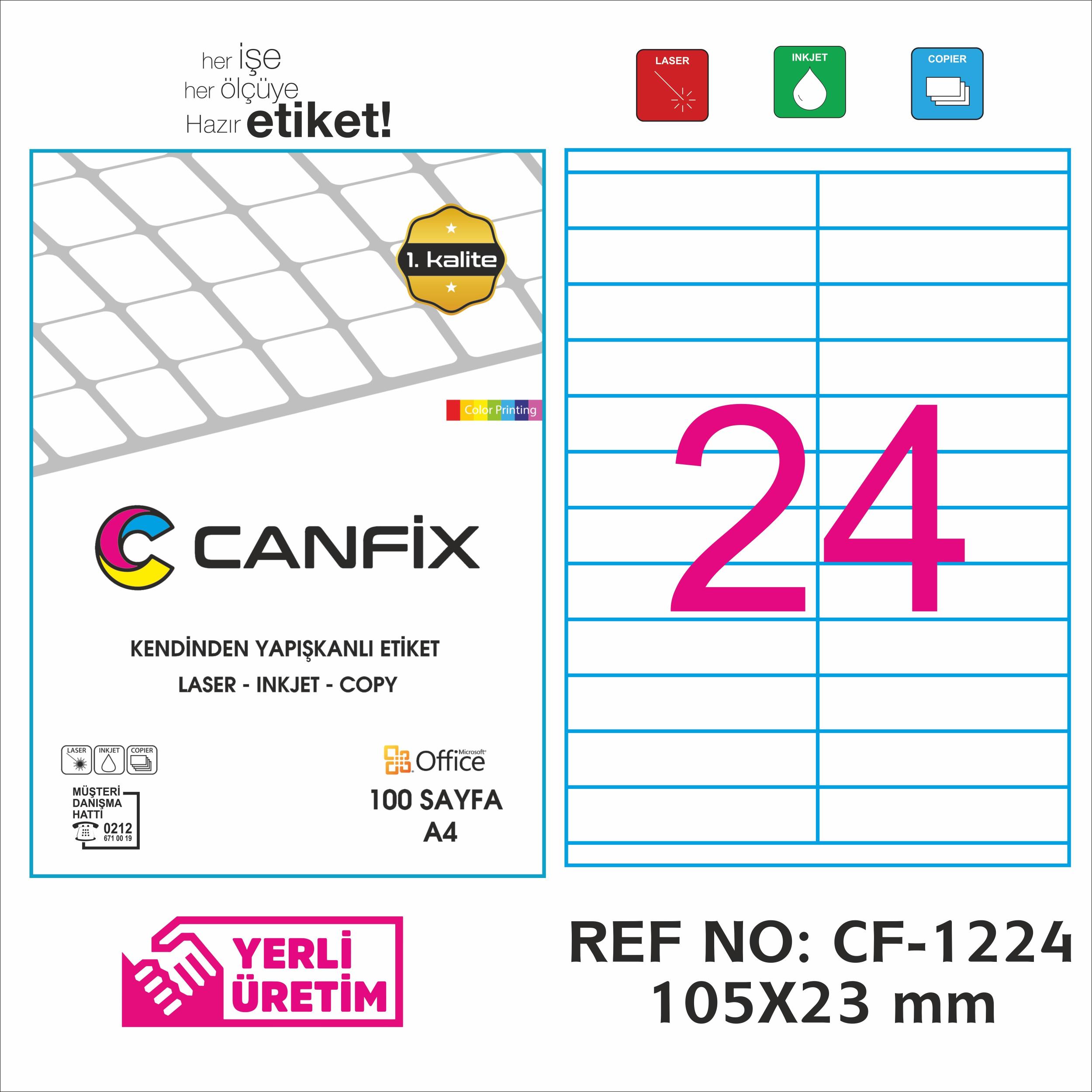 105*23 mm LASER ETİKET / 10 PAKET