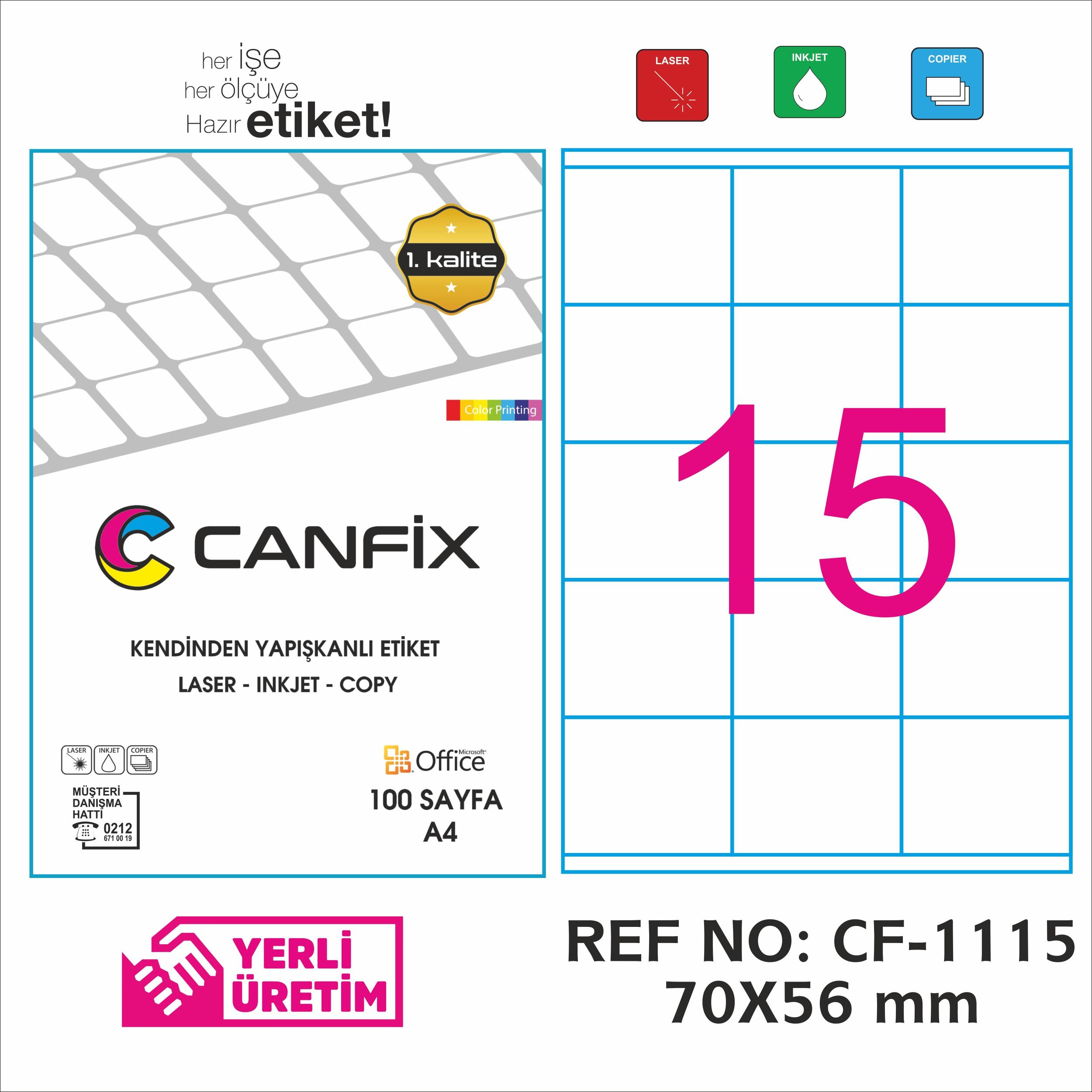 70*56 mm LASER ETİKET / 10 PAKET