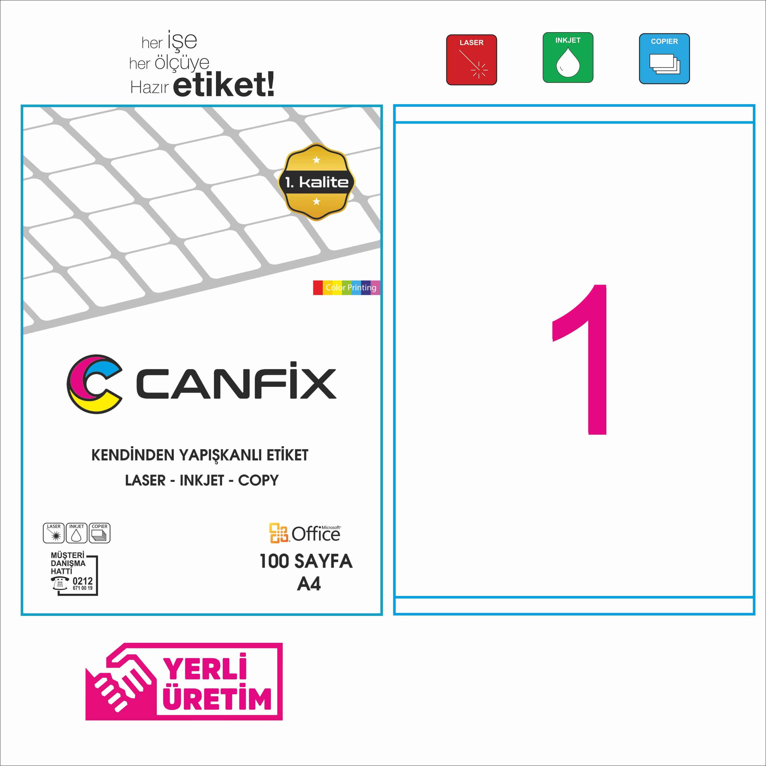 210*280 mm LASER ETİKET / 10 PAKET