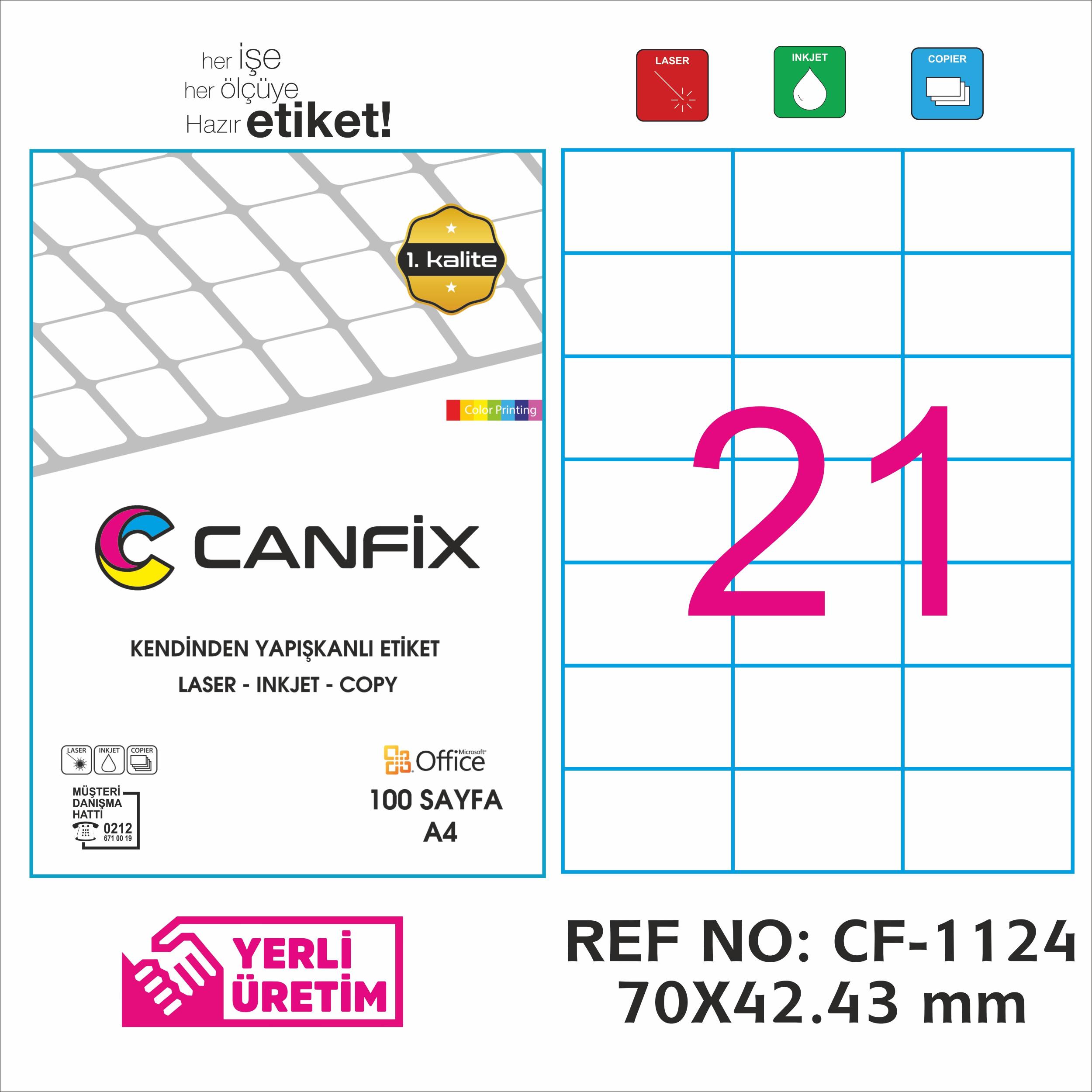 70*42.43 mm LASER ETİKET / 10 PAKET