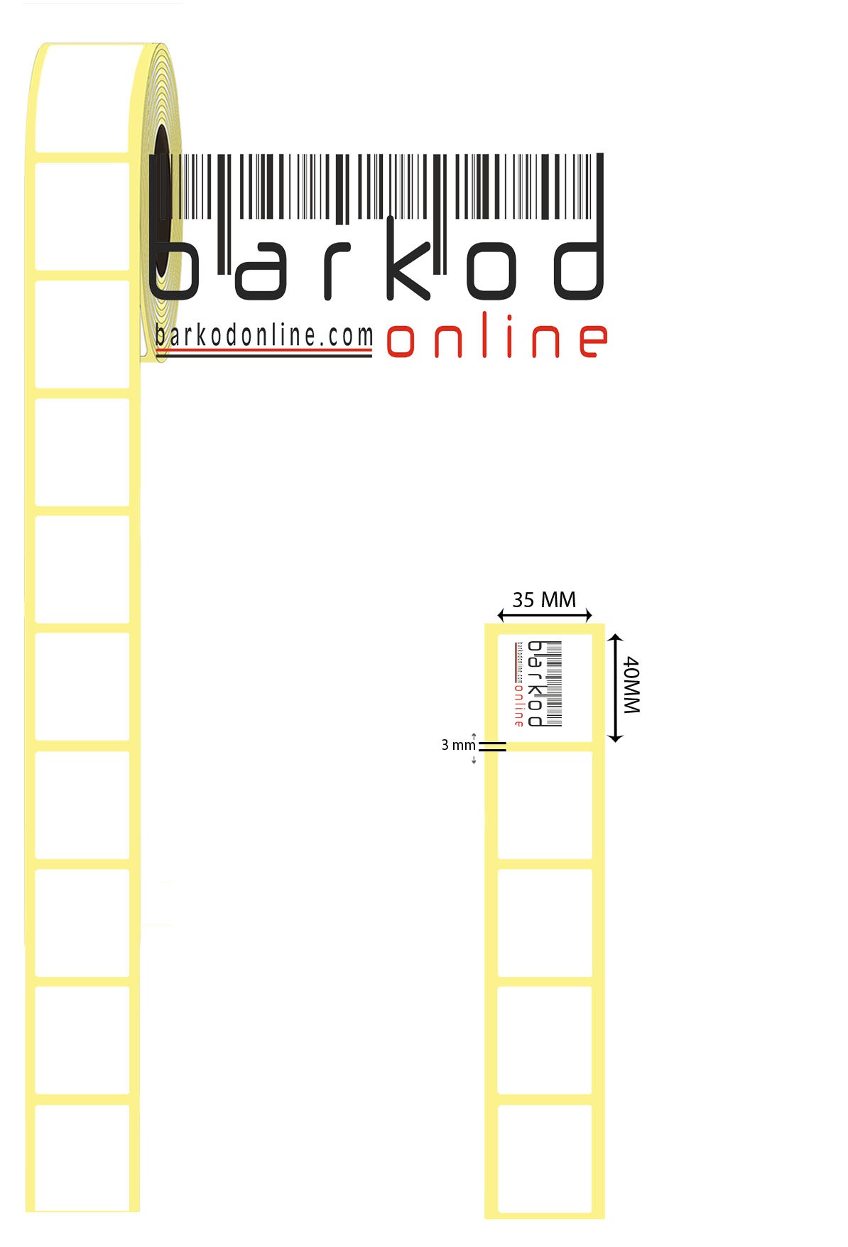 40mm x 35mm Termal Etiket