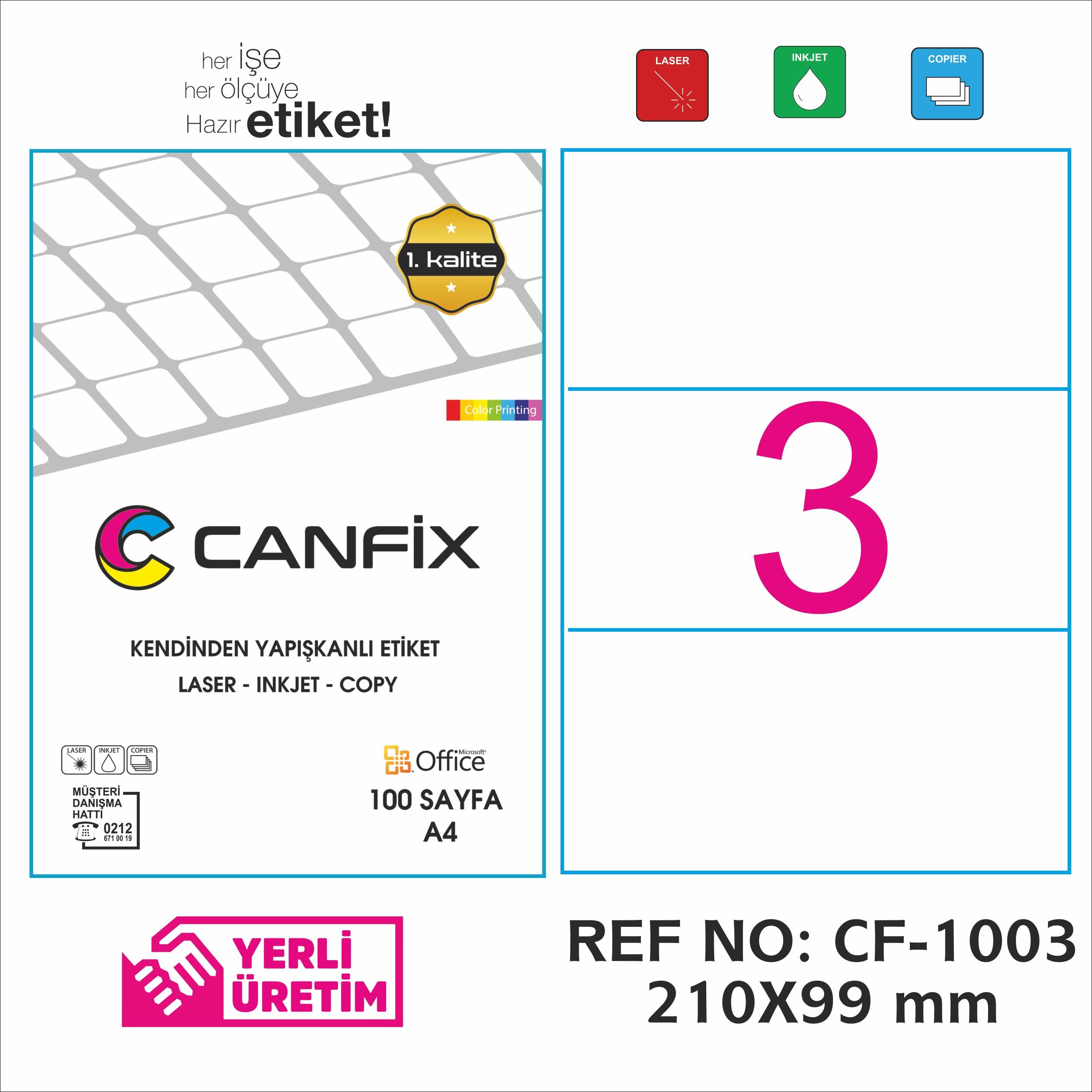 210*99 mm LASER ETİKET / 10 PAKET