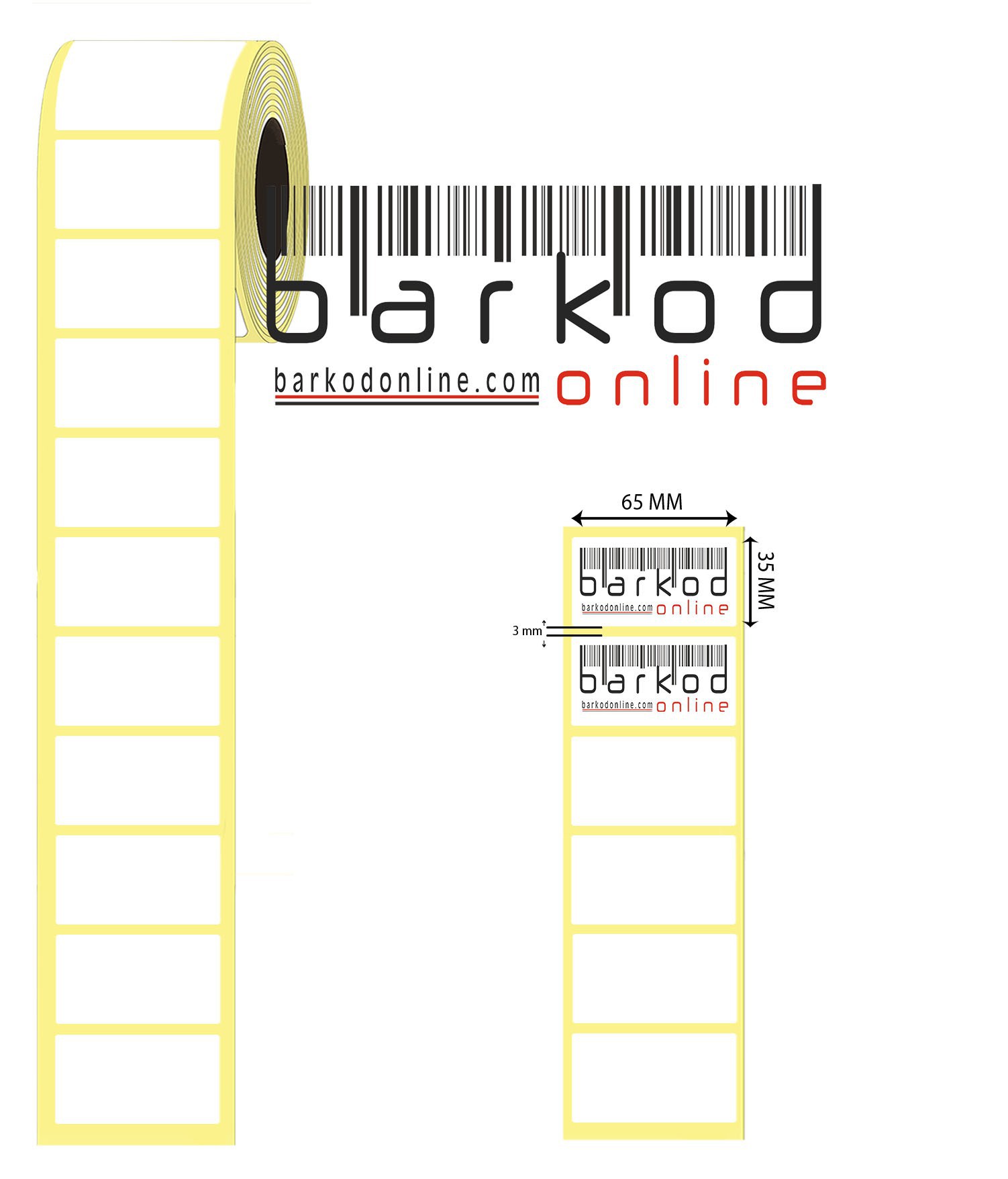 35mm x 65mm Lamine Termal Etiket