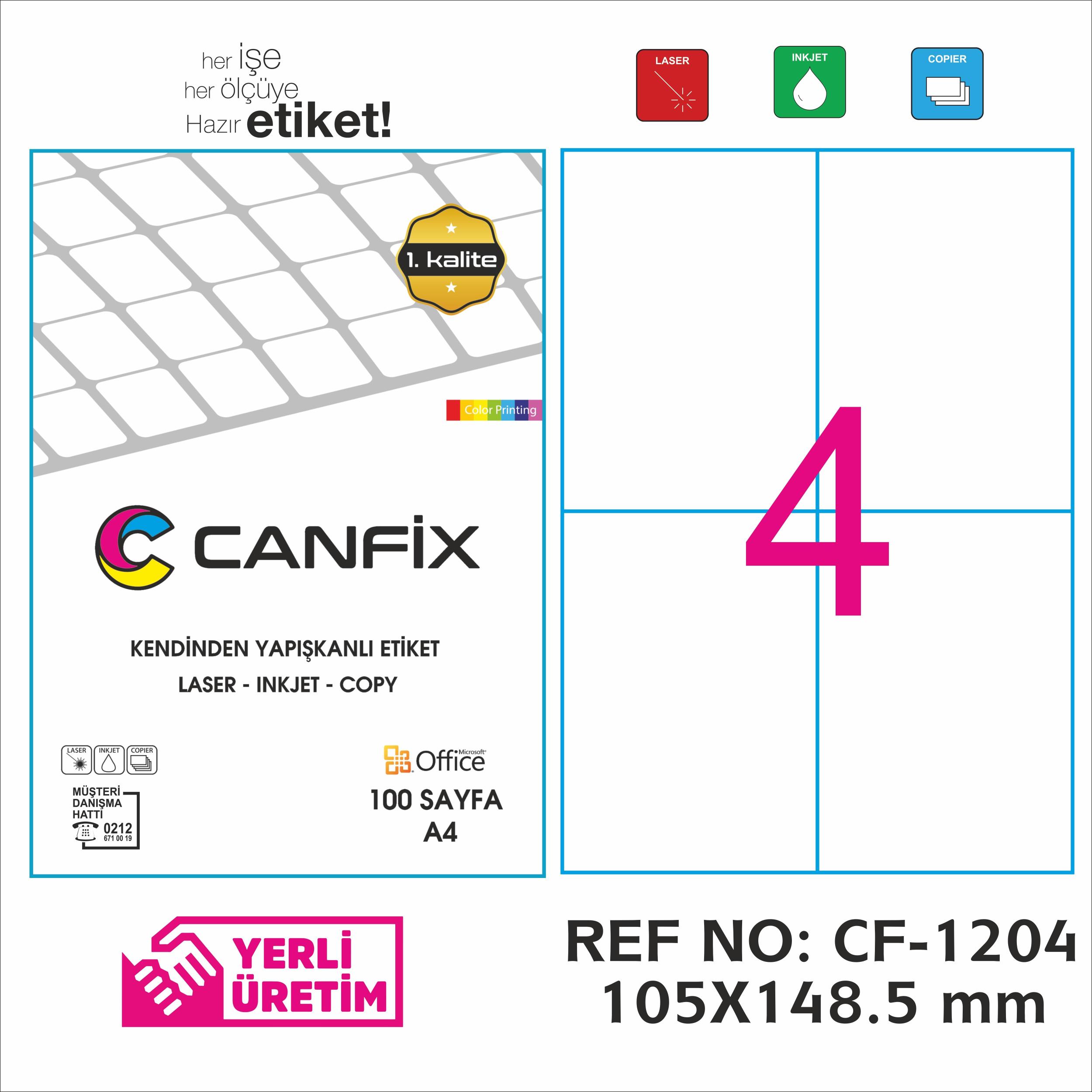 105*148.5 mm LASER ETİKET / 10 PAKET