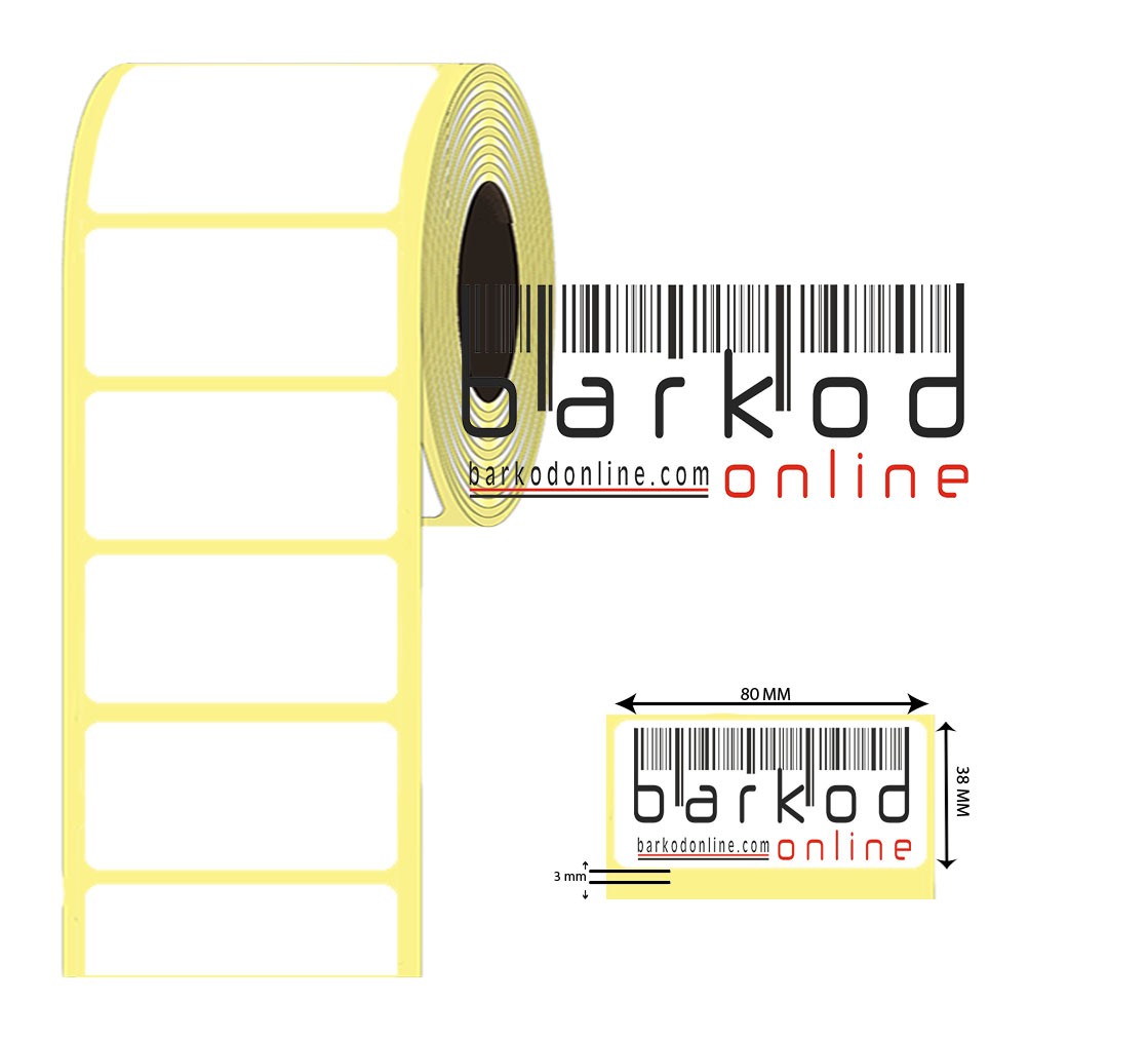 38mm x 80mm Termal Etiket