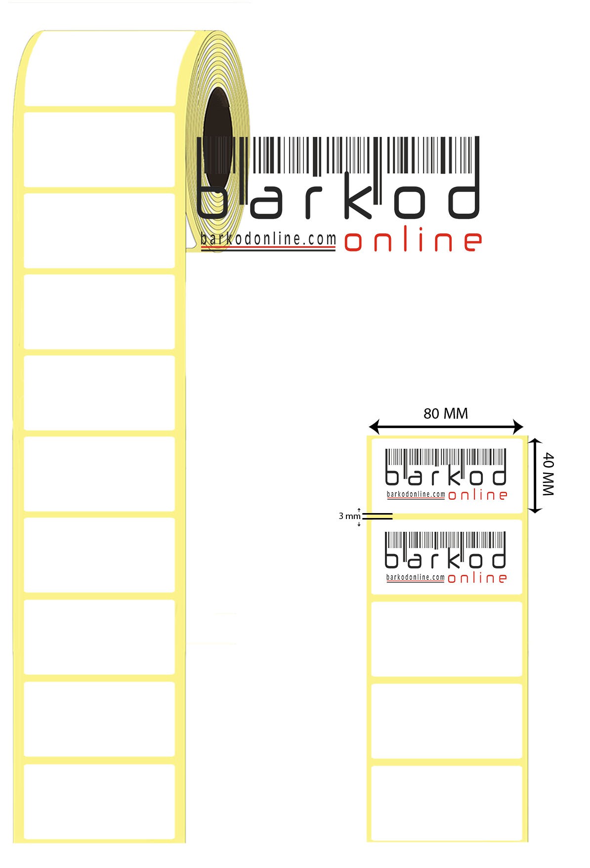 40mm x 80mm Termal Etiket