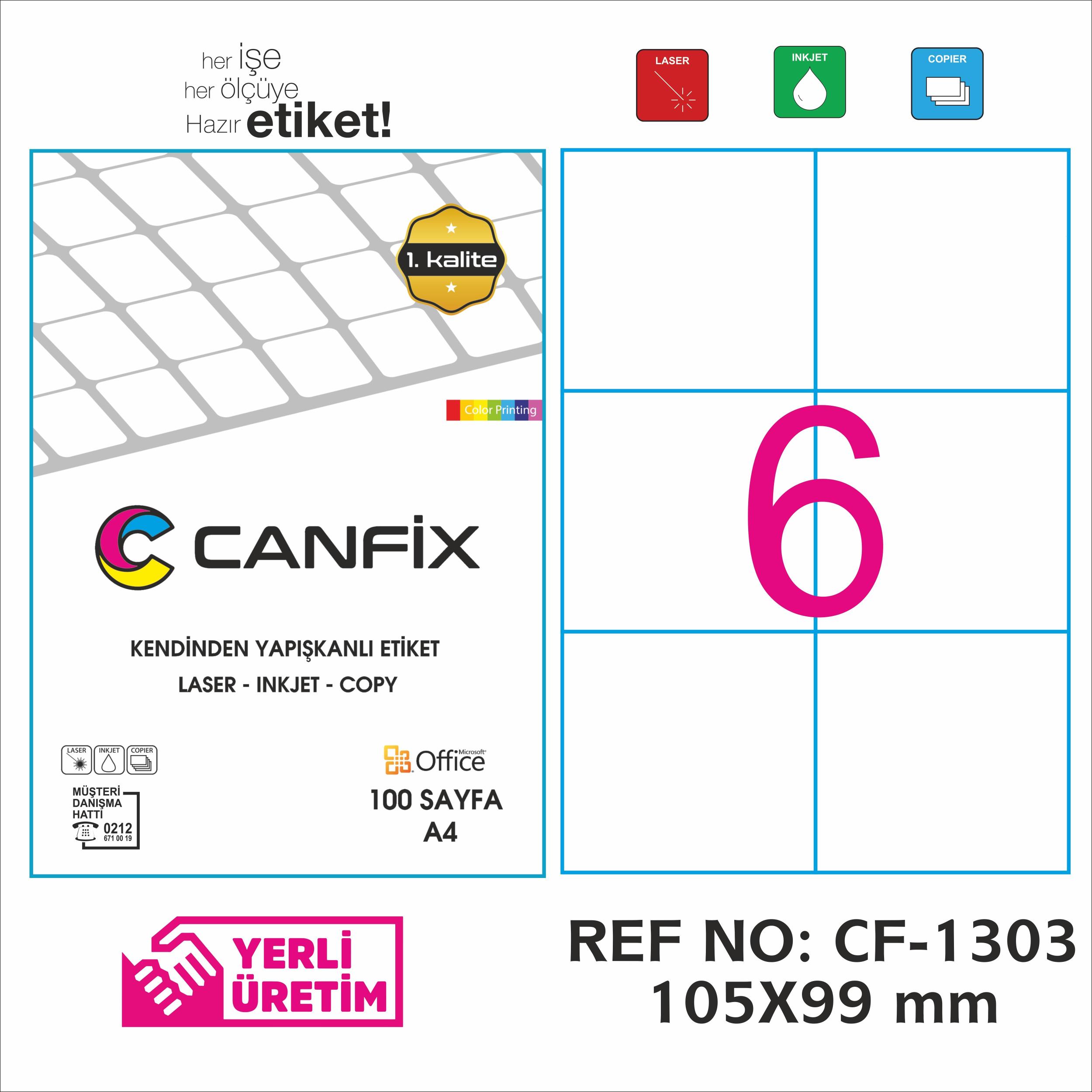105*99 mm LASER ETİKET / 10 PAKET