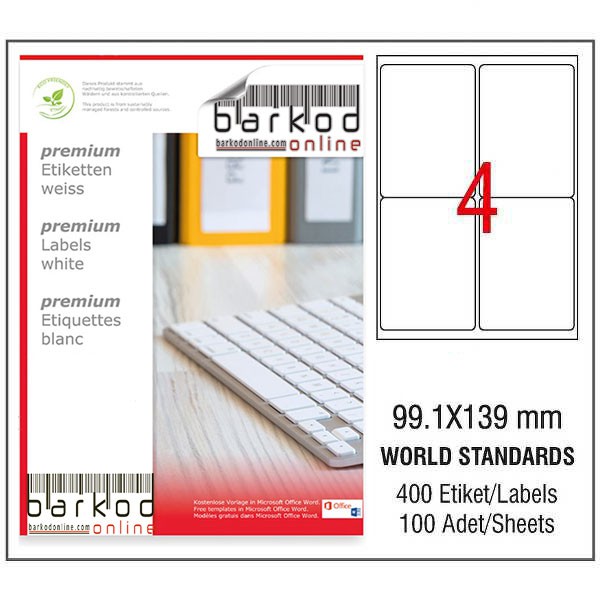 99.1*139 mm LASER ETİKET / 10 PAKET