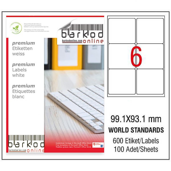 99.1*93.1 mm LASER ETİKET / 10 PAKET