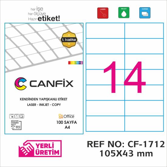 105*43 mm LASER ETİKET
