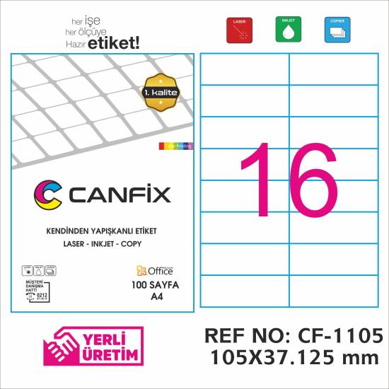 105*37.125 mm LASER ETİKET