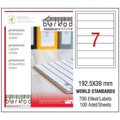 192.5*39 mm LASER ETİKET