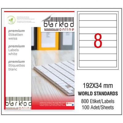 192*34 mm LASER ETİKET