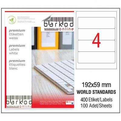 192*59 mm LASER ETİKET