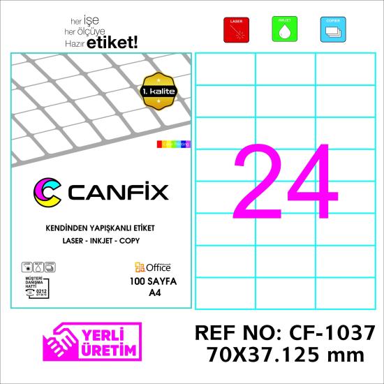 70*37.125 mm LASER ETİKET