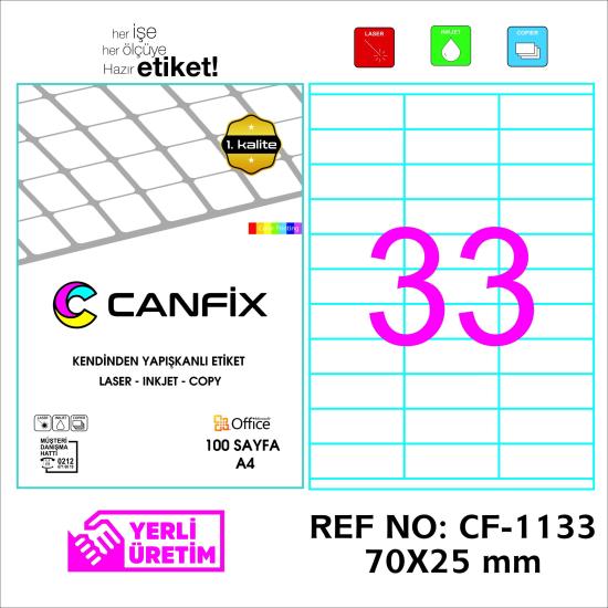 70*25 mm LASER ETİKET