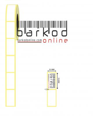 70mm x 35mm  Termal Etiket