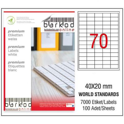 40*20 mm LASER ETİKET