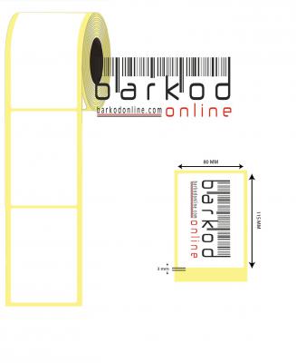 115mm x 80mm Kuşe Etiket