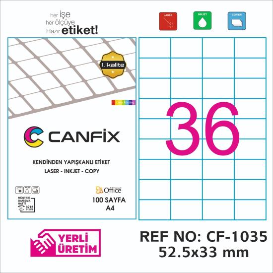 52.5*33 mm LASER ETİKET