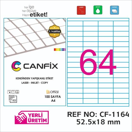 52.5*18 mm LASER ETİKET